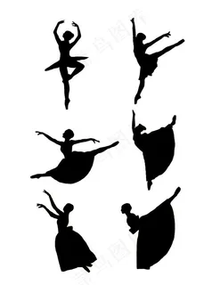 舞蹈剪影图片