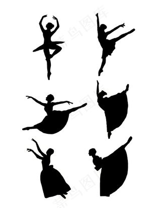 舞蹈剪影图片