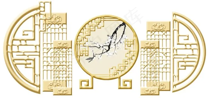 中式道具图片psd模版下载