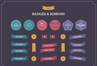 经典徽章图章飘带图形图片