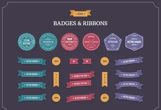 经典徽章图章飘带图形图片