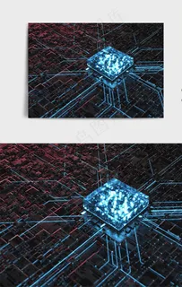 C4D科技芯片图片