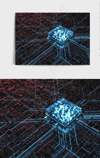 C4D科技芯片图片