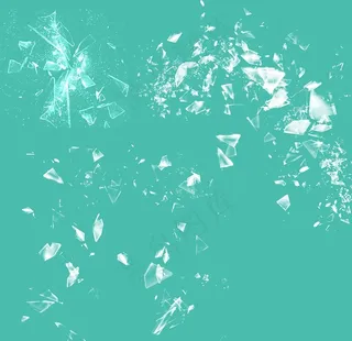 透明的碎玻璃分层素材图片