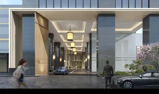 酒店入口效果图片