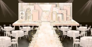 香槟粉婚礼效果图图片