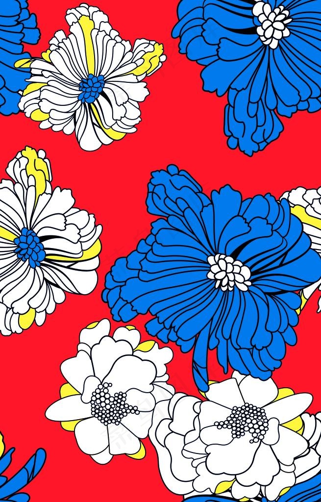 线条花图片