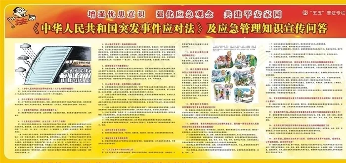 普法宣传 突发事件应对法图片cdr矢量模版下载