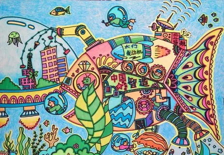 海底世界 绘画 科幻画图片 海底世界 绘画 科幻画图片