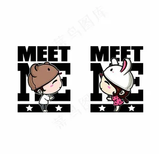 卡通情侣图案图片