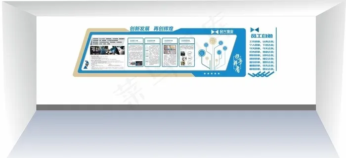 物业公司文化墙图片(420X297)cdr矢量模版下载