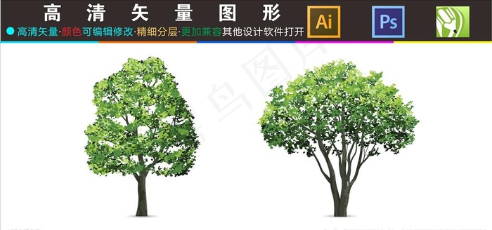 树图片ai矢量模版下载