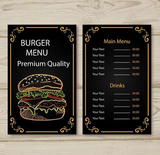 高档餐牌模板图片