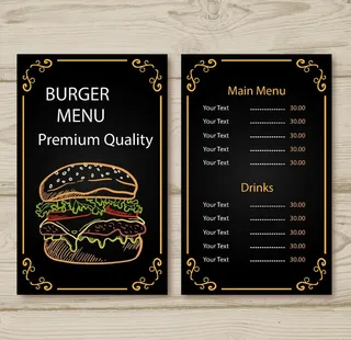 高档餐牌模板图片