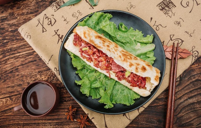 驴肉火烧图片