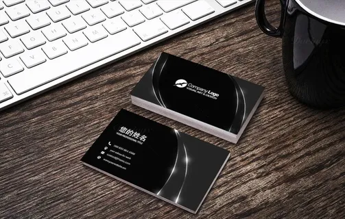 黑色商务款名片设计模板图片