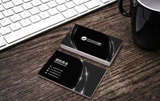 黑色商务款名片设计模板图片