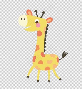 卡通长颈鹿图片