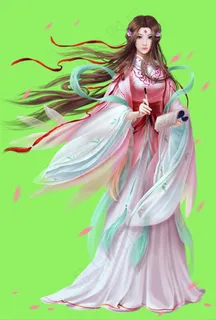 手绘古装美女图片