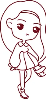 简笔画女孩图片