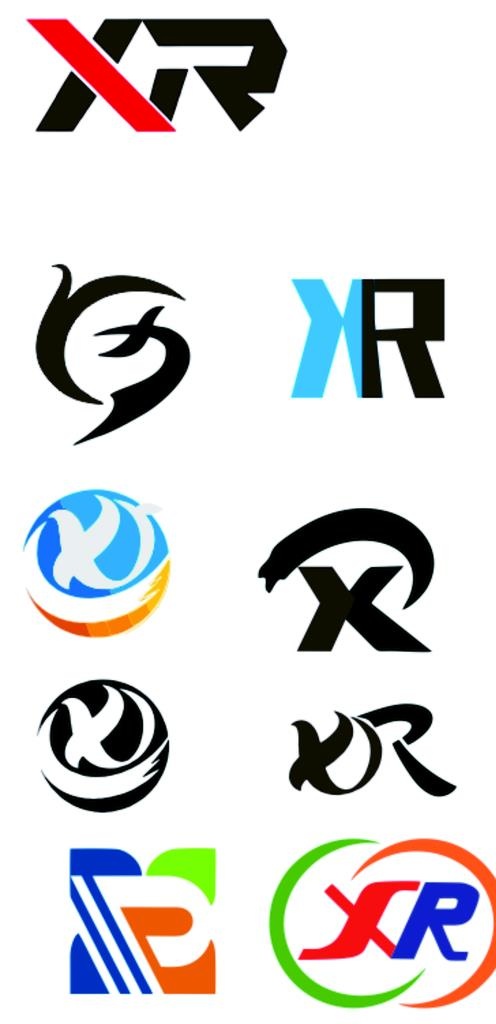 XR字母公司LOGO图片cdr矢量模版下载