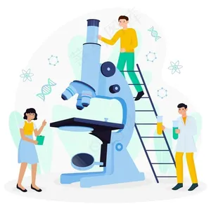 生物学医学研究矢量插画图片