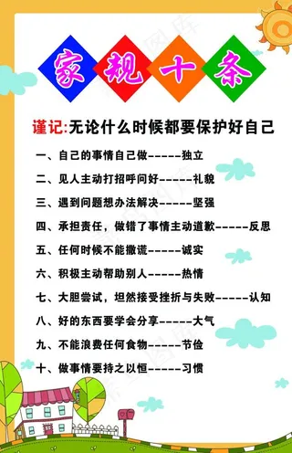 家规十条图片