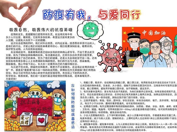 防疫小报  新冠病毒小报图片