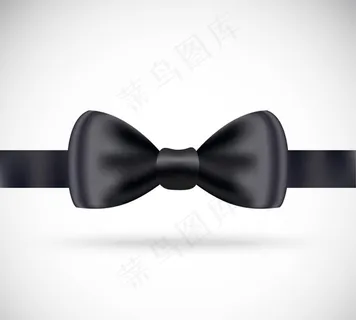 精美黑色领结矢量素材图片
