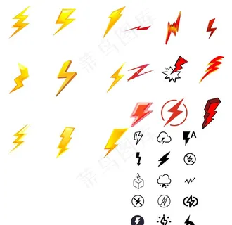 卡通闪电图片
