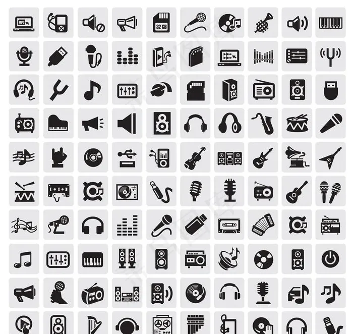 电子产品图标图片eps,ai矢量模版下载