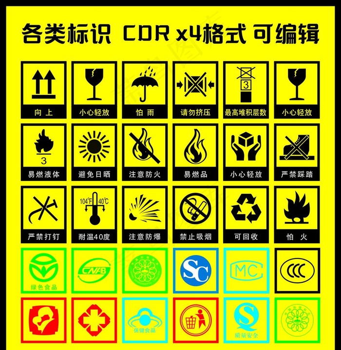 各类纸箱标志 标识 LOGO图片