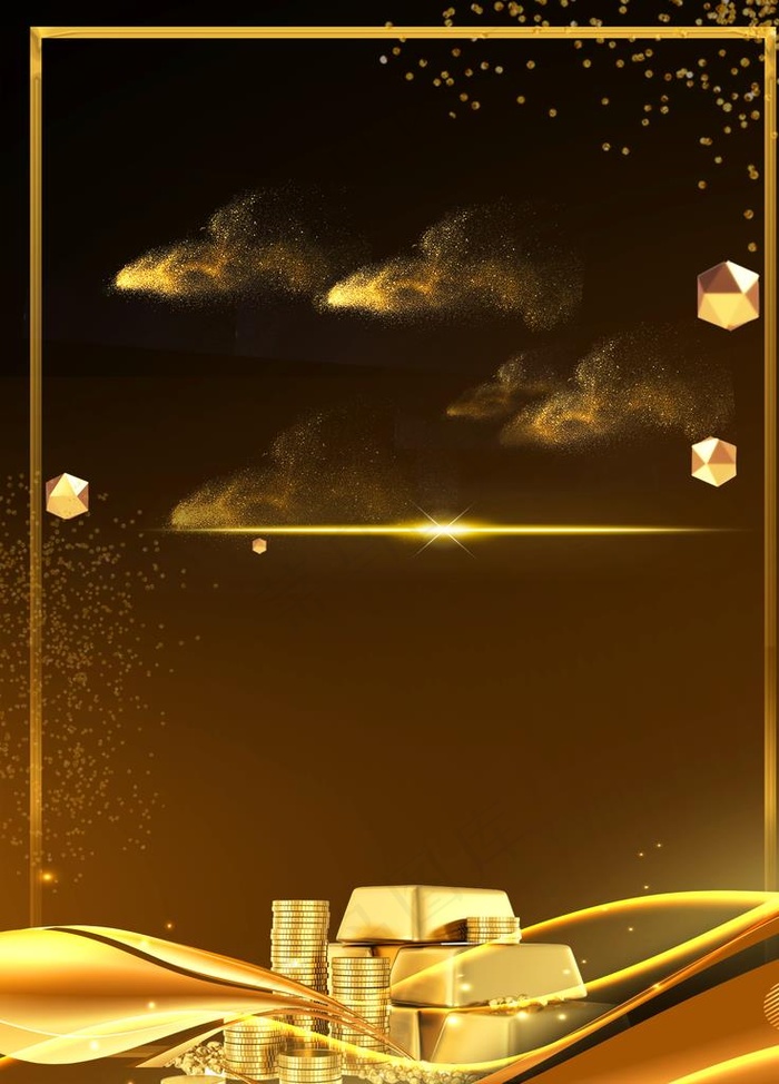金融行业黑金海报图片