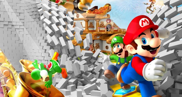 3D背景墙超级玛丽图片