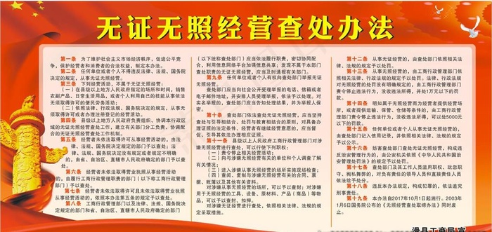 无证无照经营查处办法图片cdr矢量模版下载
