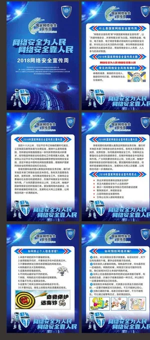 国家网络安全知识挂图模板图片