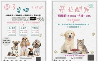 宠物店传单图片