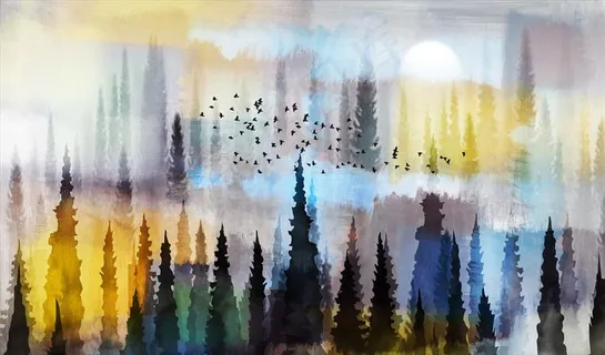 油画 抽象 风景背景墙图片 油画 抽象 风景背景墙图片