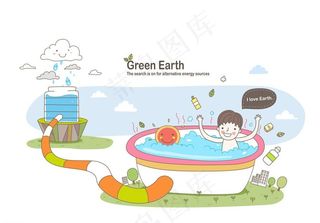 利用循环水资源的孩子图片