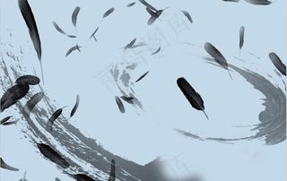 羽毛 泼墨 乌鸦 写意 万花图片