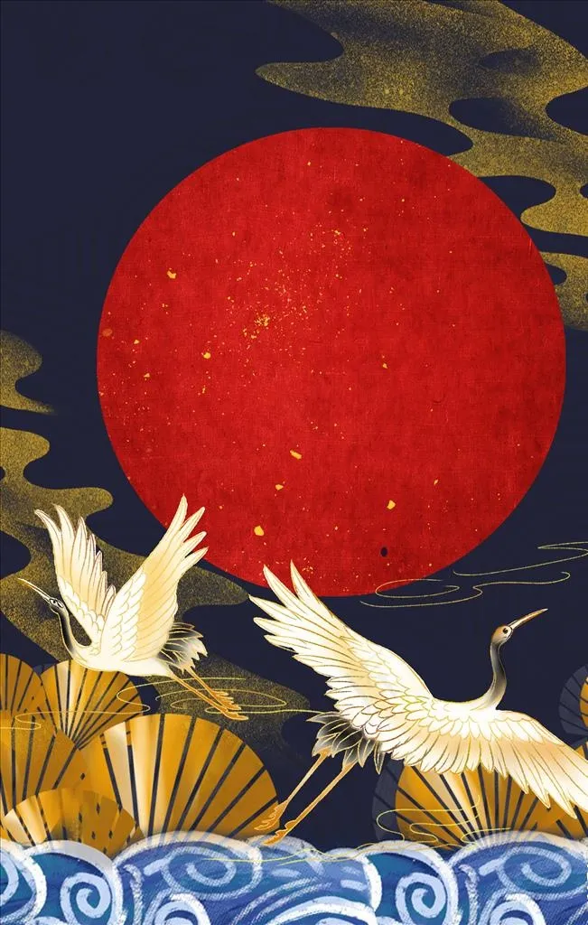 国潮背景图片(3545X5315(DPI:300))psd模版下载