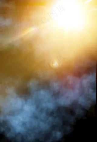 烟雾 太阳光图片