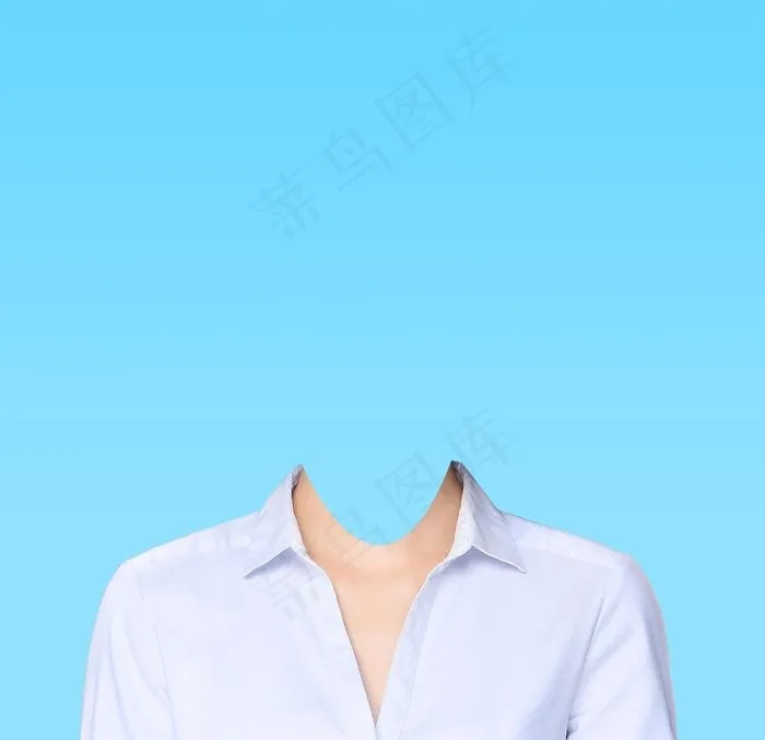 女生证件照蓝色背景图片(9183X9167(DPI:300))psd模版下载