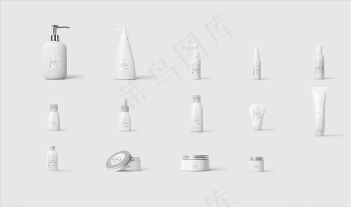 空白化妆瓶子样机素材图片