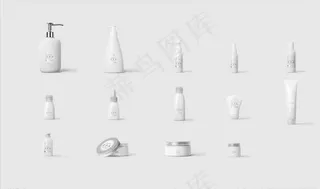 空白化妆瓶子样机素材图片