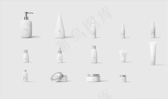 空白化妆瓶子样机素材图片 空白化妆瓶子样机素材图片