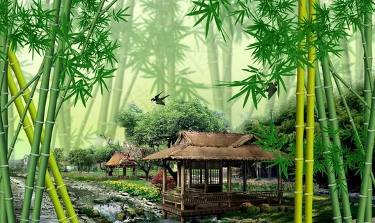 竹子背景墙图片