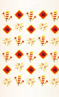 创意矢量中国风新春喜庆底纹图片