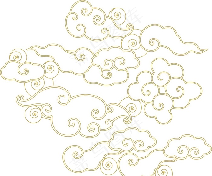 祥云底纹图片ai矢量模版下载
