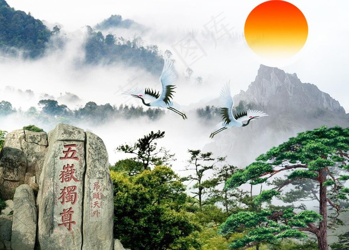 背景墙盈门墙画面图片